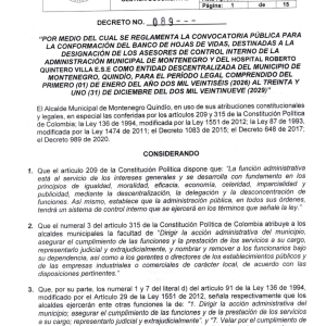 Convocatoria Hojas de vida