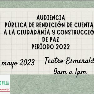Audiencia pública de rendición de cuentas